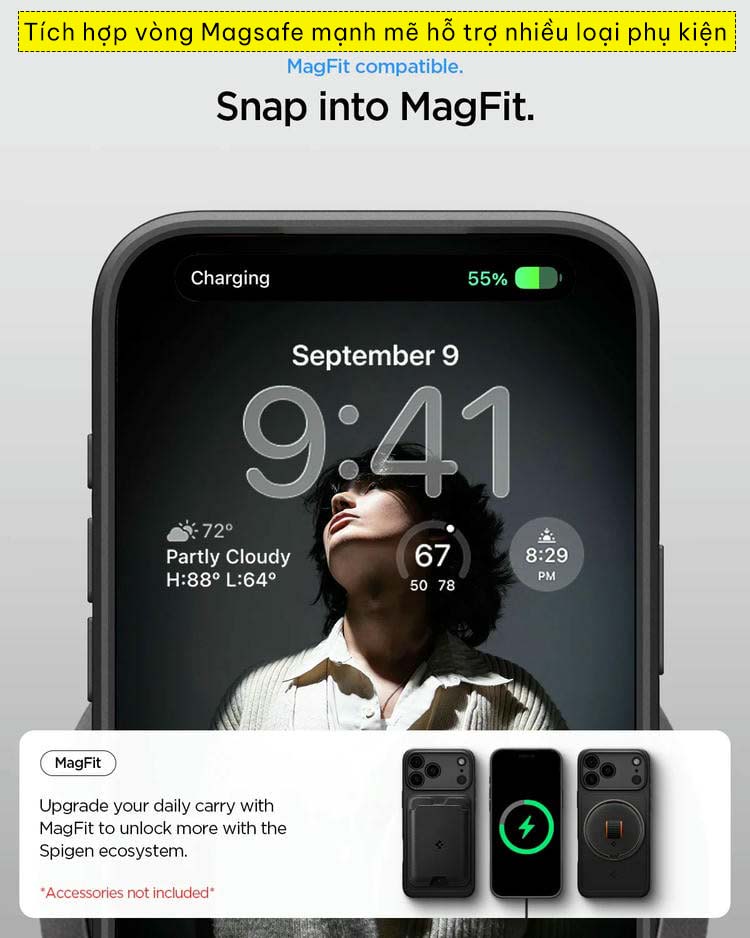 Ốp lưng iPhone 17 Pro Max Spigen Thin Fit Magfit 1